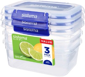 Sistema-3-Pack-Klip-It-Plus-Rectangle-Container-1-Litre on sale