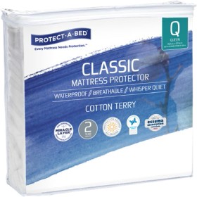 Protect-A-Bed-Waterproof-Cotton-Terry-Fitted-Mattress-Protector-Queen on sale