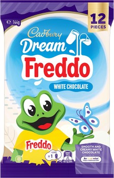 NEW-Cadbury-Freddo-Dream-Sharepack-White-Chocolate-12-Pack-144g on sale
