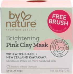 By-Nature-Brightening-Pink-Clay-Mask-60g on sale