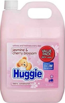 Huggie-Fabric-Softener-5-Litre-Jasmine-Cherry-Blossom on sale