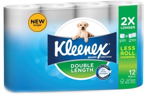 Kleenex-12-Pack-Toilet-Tissue-Double-Length on sale