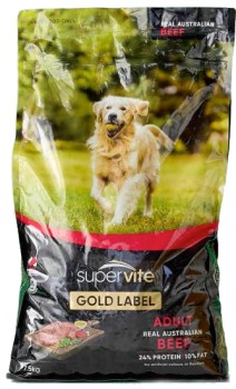 Supervite-Gold-Label-Adult-Beef-Dry-Dog-Food-75kg on sale