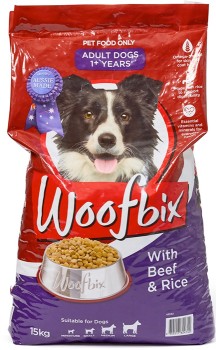 Woofbix-Beef-Rice-Dry-Dog-Food-15kg on sale