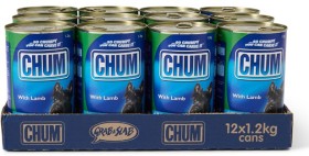 Chum-12-Pack-Lamb-Wet-Dog-Food-12kg on sale