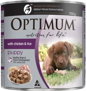 Optimum-12-Pack-Puppy-Wet-Dog-Food-700g on sale
