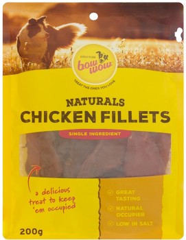 Bow-Wow-Chicken-Fillets-Dog-Treats-200g on sale