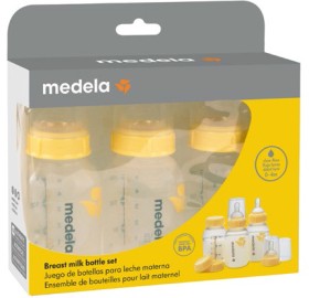 Medela-3-Pack-Wide-Base-Bottles-150ml on sale