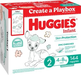 Huggies-144-Pack-Infant-Nappies-Size-2-4-8kg on sale