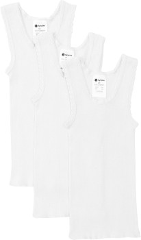 Dymples-3-Pack-Vests-White on sale