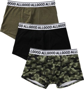 Allgood-Mens-3-Pack-Trunks-Green on sale