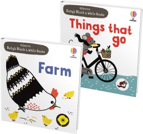 NEW-Babys-Black-White-Books-Farm-or-Things-That-Go on sale