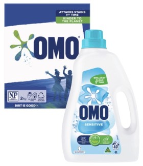 Omo-Laundry-Liquid-2-Litre-or-Powder-2kg on sale