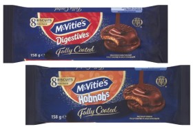 McVities-Fully-Coated-Digestives-or-Hobnob-Biscuits-158g on sale