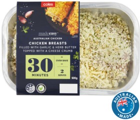 Coles-Made-Easy-Chicken-Breast-with-Garlic-Herb-Butter-500g on sale