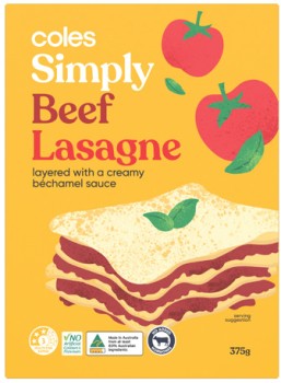 Coles-Simply-Beef-Lasagne-375g on sale