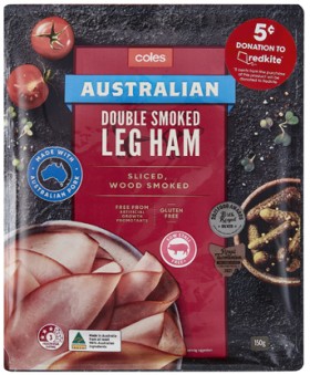 Coles-Australian-Made-Double-Smoked-Leg-Ham-150g on sale