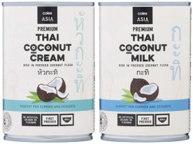 Coles-Asia-Premium-Thai-Coconut-Milk-or-Cream-400mL on sale