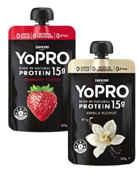 Danone-YoPro-Yoghurt-Pouch-150g on sale