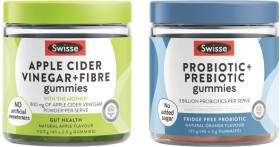 Swisse-Gummies-Probiotic-Prebiotic-or-Apple-Cider-Vinegar-Fibre-45-Pack on sale