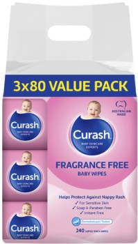 Curash-Baby-Wipes-Fragrance-Free-240-Pack on sale