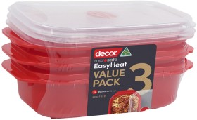Dcor-Microsafe-Easy-Heat-Containers-900mL-3-Pack on sale