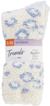 Mix-Womens-Fluffy-Knit-Home-Socks-2-Pack on sale
