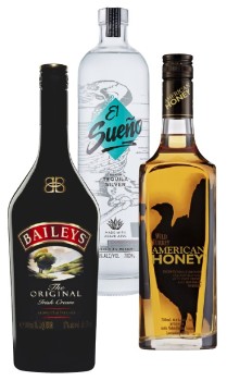 Baileys-Irish-Cream-1-Litre-El-Sueo-Tequila-Silver-or-Wild-Turkey-American-Honey-Liqueur-700mL on sale