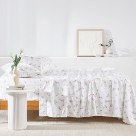 Printed-Cotton-Floral-Stems-Flannelette-Sheet-Set-by-Habitat on sale