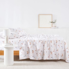 Printed-Cotton-French-Dogs-Flannelette-Sheet-Set-by-Habitat on sale
