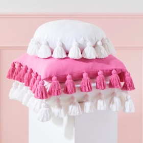 Samira-Chunky-Tassel-Square-Cushion-by-MUSE on sale