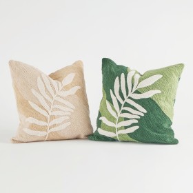Phoenix-Leaf-Square-Cushion-by-MUSE on sale
