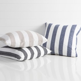 Riviera-Wide-Stripe-Square-Cushion-by-Sundays-by-Pillow-Talk on sale