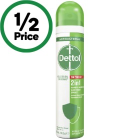 Dettol-Antibacterial-2-in-1-Hand-Surface-Sanitiser-Spray-90ml on sale