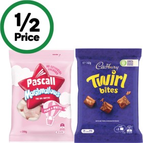 Cadbury-Chocolate-Bites-120-150g-or-Pascall-Marshmallows-280g on sale