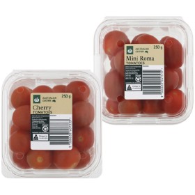 Australian-Cherry-Tomatoes-or-Mini-Roma-Tomatoes-250g-Pack on sale