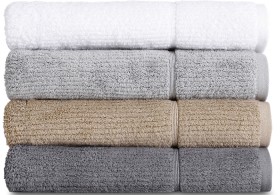 Vue+Combed+Cotton+Ribbed+Bath+Towels