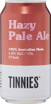 Tinnies-Hazy-Pale-Cans-24x375mL on sale