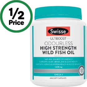 Swisse-Ultiboost-High-Strength-Odourless-Fish-Oil-Capsules-Pk-400 on sale