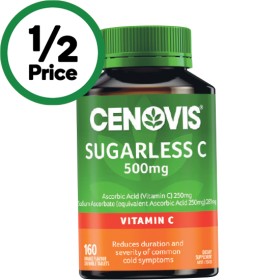 Cenovis-Sugarless-C-500mg-Chewable-Tablets-Pk-160 on sale