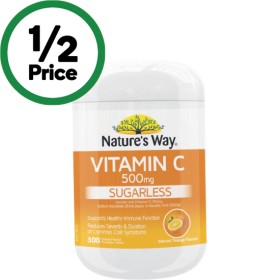Natures-Way-Sugarless-Vitamin-C-500mg-Chewable-Tablets-Pk-300 on sale