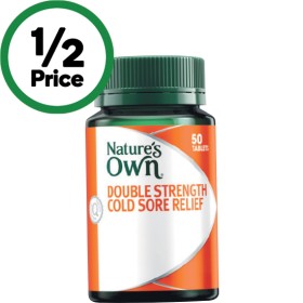 Natures-Own-Double-Strength-Cold-Sore-Relief-Tablet-Pk-50 on sale