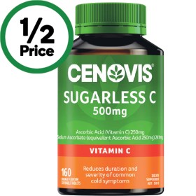 Cenovis-Sugarless-C-500mg-Chewable-Tablets-Pk-160 on sale