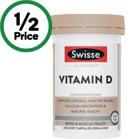 Swisse-Ultiboost-Vitamin-D-Capsules-Pk-250 on sale