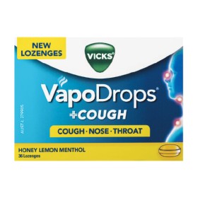 Vicks-VapoDrops-Cough-Sore-Throat-Lozenges-Honey-Lemon-Pk-36 on sale