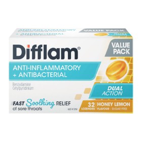Difflam-Dual-Action-Antibacterial-Lozenges-Pk-32 on sale