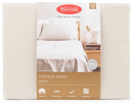 Tontine-Vintage-Wash-Sheet-Set-Queen-Taupe on sale