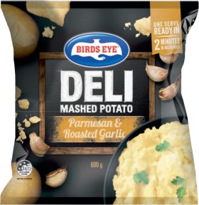 Birds-Eye-Deli-Parmesan-Roasted-Garlic-Mashed-Potato-600g on sale