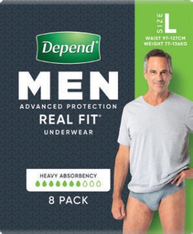 Depend-Real-Fit-Large-Underwear-Mens-8-Pack on sale