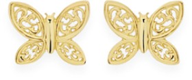 9ct-Gold-Filigree-Butterfly-Stud-Earrings on sale
